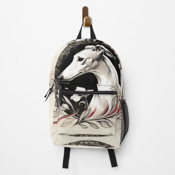 Item preview, GALOGO - Lunar Greyhound V - Floral Moon Greyhound – Elegant Sighthound Japanese Ink Art designed and sold by GALOGO – Art for Sighthounds & Animal Welfare.