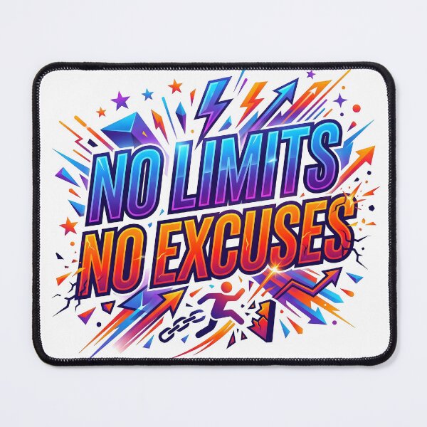 Item preview, no limits, no excuses, empowerment, dream big designed and sold by TrueArtVibes.