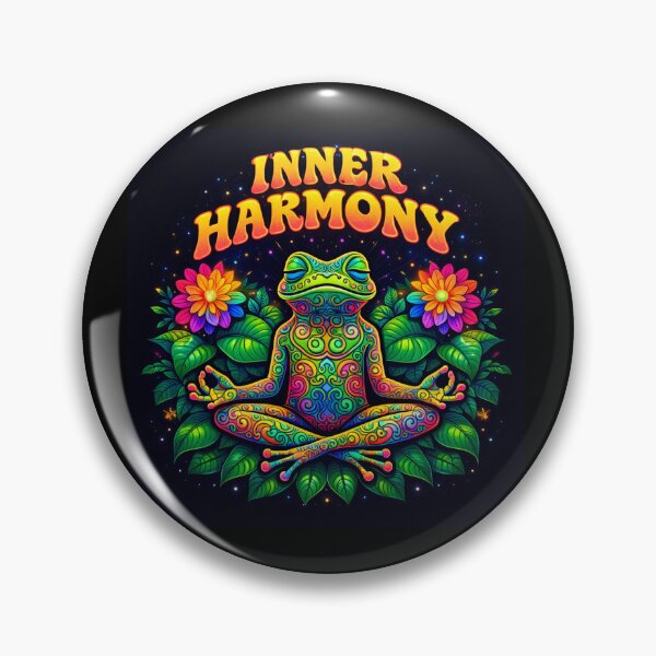 Item preview, Inner Harmony Psychedelic Meditating Frog Spiritual designed and sold by Myra365Art.