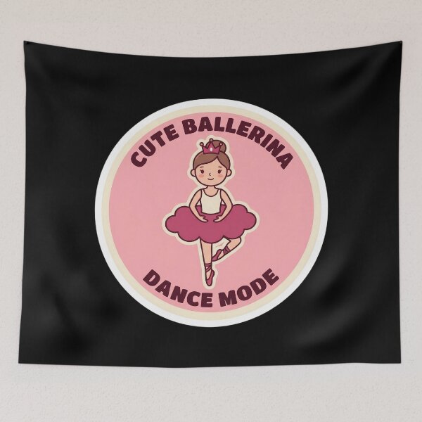 Item preview, Cute Pink Ballerina Circle Sticker designed and sold by AbanoubStore.