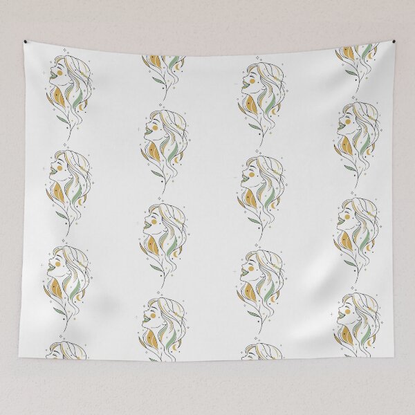 Item preview, Mystical Celestial Woman Line Art - Starry Goddess Aesthetic Minimalist Print designed and sold by BestChoiceService.