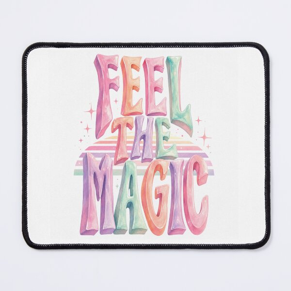 Item preview, Feel The Magic – Pastel Retro Typography Design designed and sold by Fernhaven.