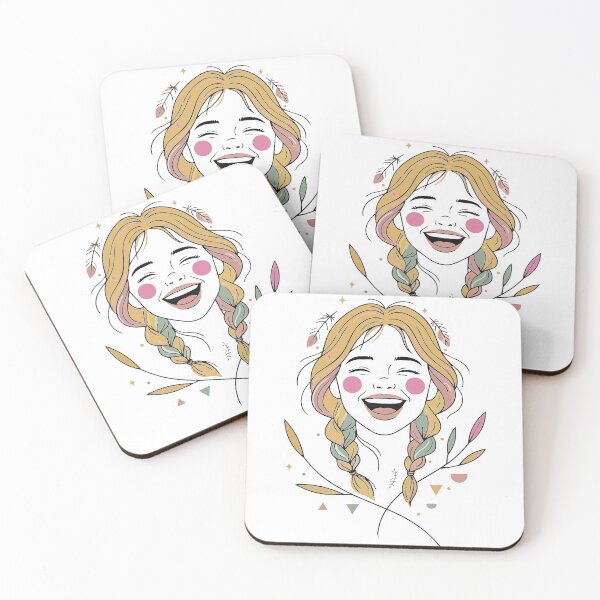 Item preview, Happy Boho Celestial Girl - Minimalist Braided Starry Goddess Art designed and sold by BestChoiceService.