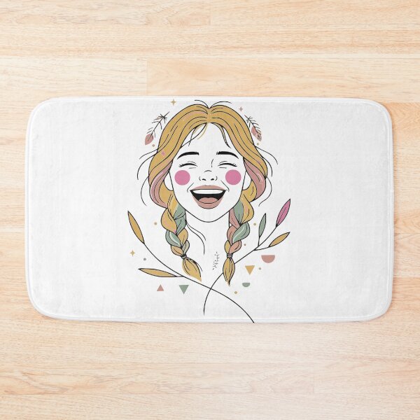 Item preview, Happy Boho Celestial Girl - Minimalist Braided Starry Goddess Art designed and sold by BestChoiceService.