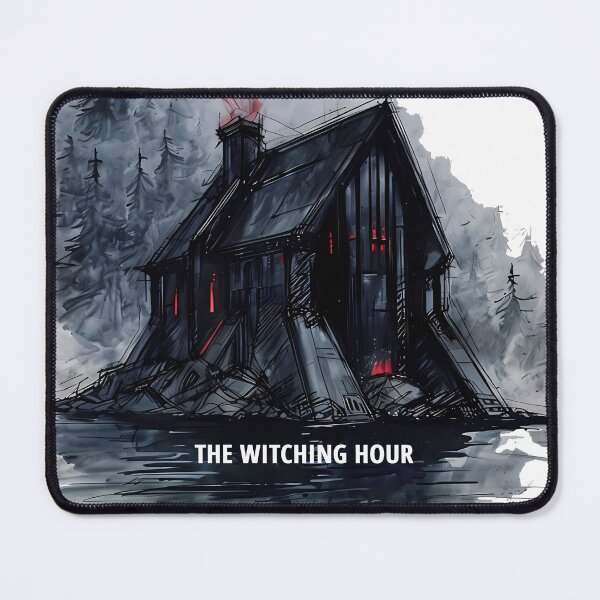 Item preview, THE WITCHING HOUR - Dark Brutalist Forest Cabin designed and sold by Modern Nest Art.