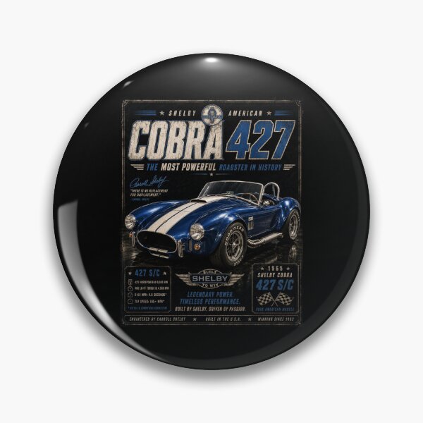 Item preview, 1965 Shelby Cobra 427 S/C Most Powerful Roadster Classic Vintage Racing Art designed and sold by TheArtOfCar.