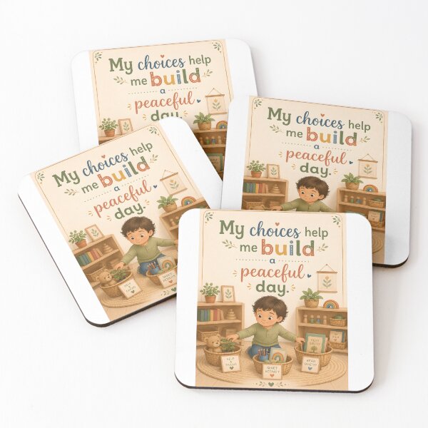 Item preview, My Choices Help Me Build a Peaceful Day Kids Classroom Quote designed and sold by LoveNurseries.