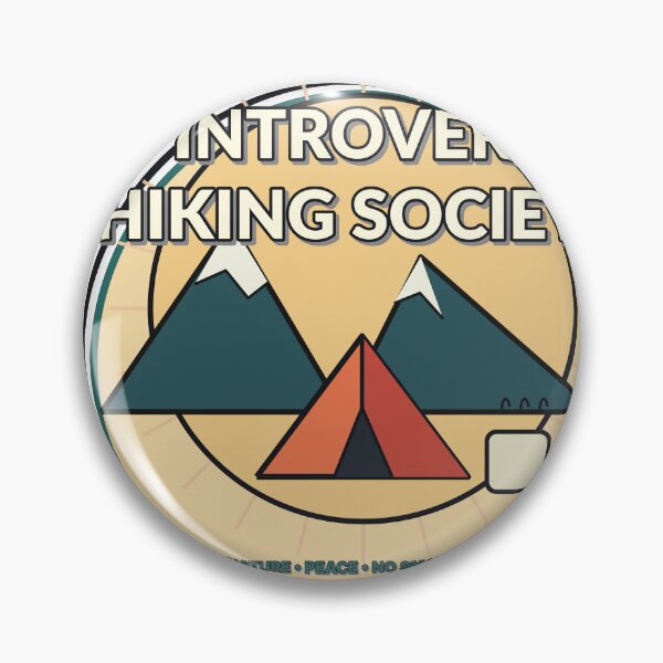 Item preview, Introvert Hiking Society Nature Peace Design designed and sold by Cozy Oddities Studio.