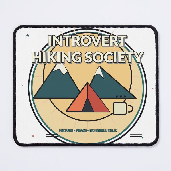 Item preview, Introvert Hiking Society Nature Peace Design designed and sold by Cozy Oddities Studio.