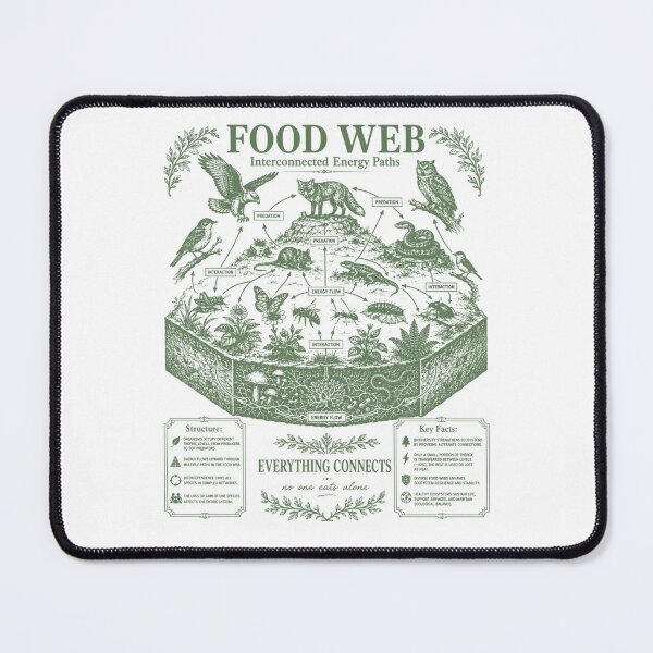 Item preview, Food Web Diagram Ecosystem Energy Flow Science Chart designed and sold by FreshVibe Prints.