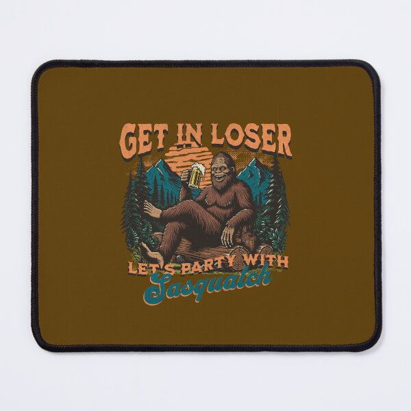 Item preview, Get In Loser Let’s Party With Sasquatch Shirt, Funny Bigfoot Camping Beer Graphic Tee, Retro Outdoors Humor Gift designed and sold by GraphicsMark.