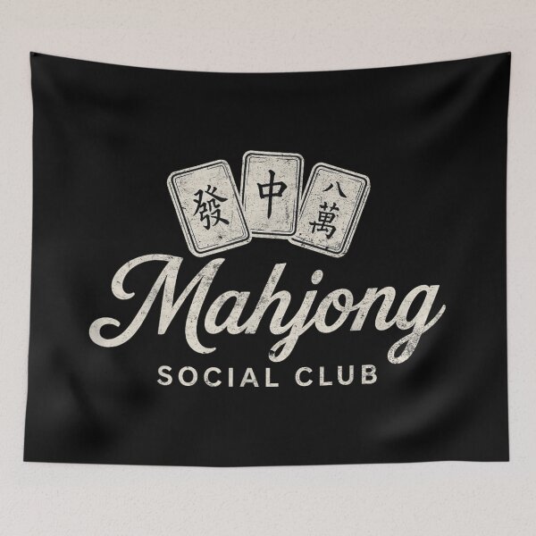 Item preview, Vintage Mahjong Social Club Traditional Chinese Game Tiles Retro Aesthetic Design designed and sold by StanaLuis.