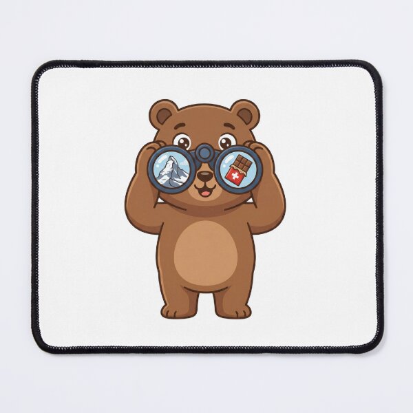 Item preview, Cute Bear Swiss Adventure Illustration designed and sold by AbanoubStore.