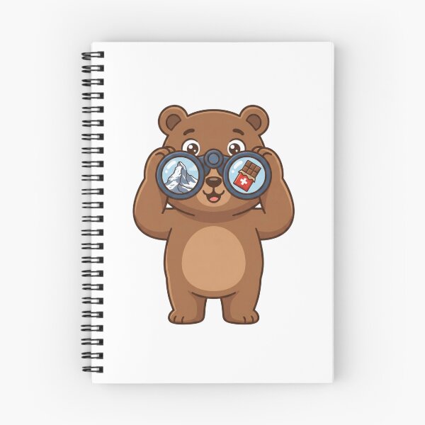 Item preview, Cute Bear Swiss Adventure Illustration designed and sold by AbanoubStore.