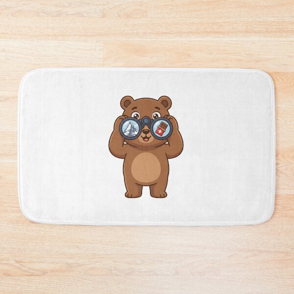 Item preview, Cute Bear Swiss Adventure Illustration designed and sold by AbanoubStore.