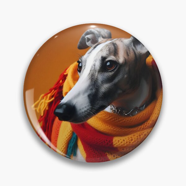 Item preview, ASPA friends e.V._No. 9_Galgo in a warm scarf designed and sold by GALOGO – Art for Sighthounds & Animal Welfare.