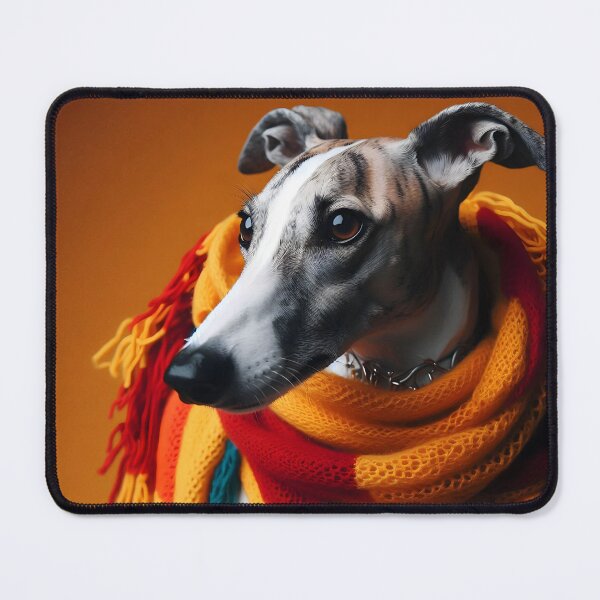 Item preview, ASPA friends e.V._No. 9_Galgo in a warm scarf designed and sold by GALOGO – Art for Sighthounds & Animal Welfare.