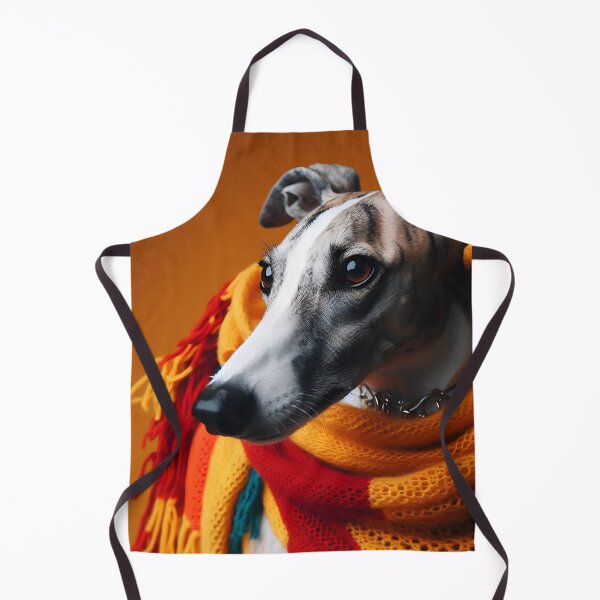 Item preview, ASPA friends e.V._No. 9_Galgo in a warm scarf designed and sold by GALOGO – Art for Sighthounds & Animal Welfare.