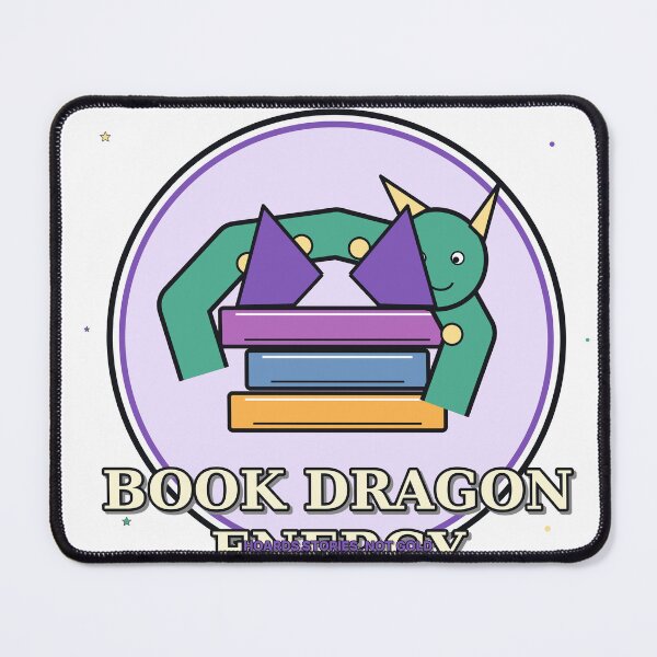 Item preview, Book Dragon Energy Funny Reader Design designed and sold by Cozy Oddities Studio.