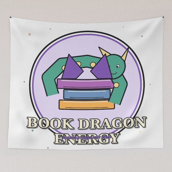 Item preview, Book Dragon Energy Funny Reader Design designed and sold by Cozy Oddities Studio.