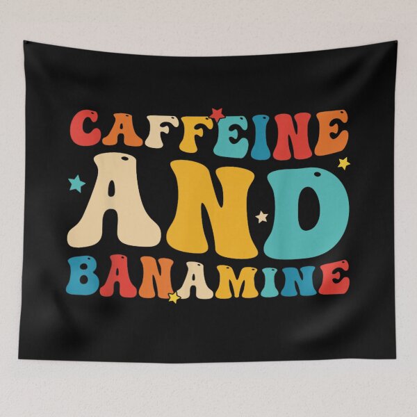 Item preview, Groovy Caffeine And Banamine Retro 70s Wavy Typography Vet Tech Gift designed and sold by StanaLuis.