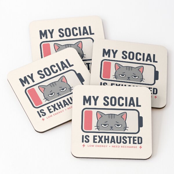 Item preview, Low Social Battery Cat Funny Introvert Graphic designed and sold by ArtoryNest.