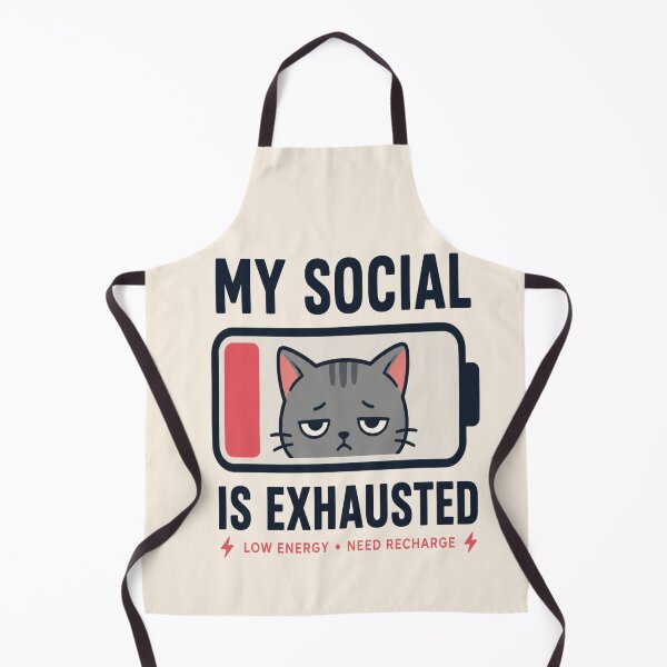 Item preview, Low Social Battery Cat Funny Introvert Graphic designed and sold by ArtoryNest.