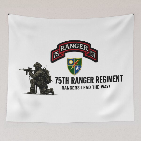 Item preview, Crouching Ranger with 75th Regiment designed and sold by Military Insignia Products.