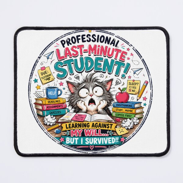 Item preview, Professional Last Minute Student Stress Cat designed and sold by AnnLya.