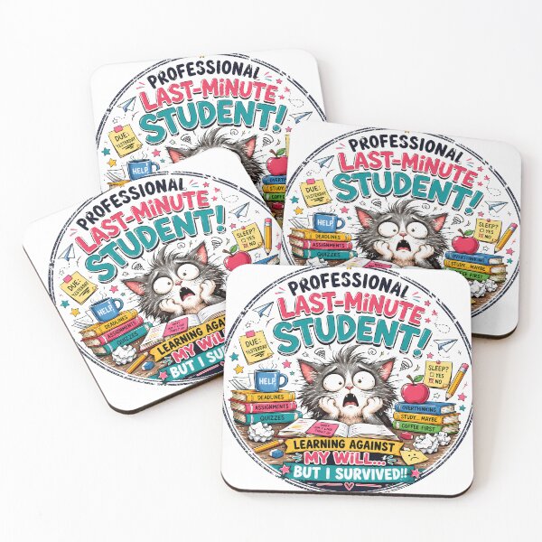 Item preview, Professional Last Minute Student Stress Cat designed and sold by AnnLya.