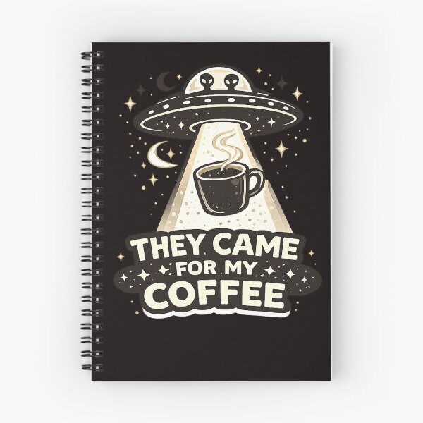 Aperçu de l'œuvre Design amusant d'OVNI extraterrestre amateur de café créée et vendue par LayercraftArt.