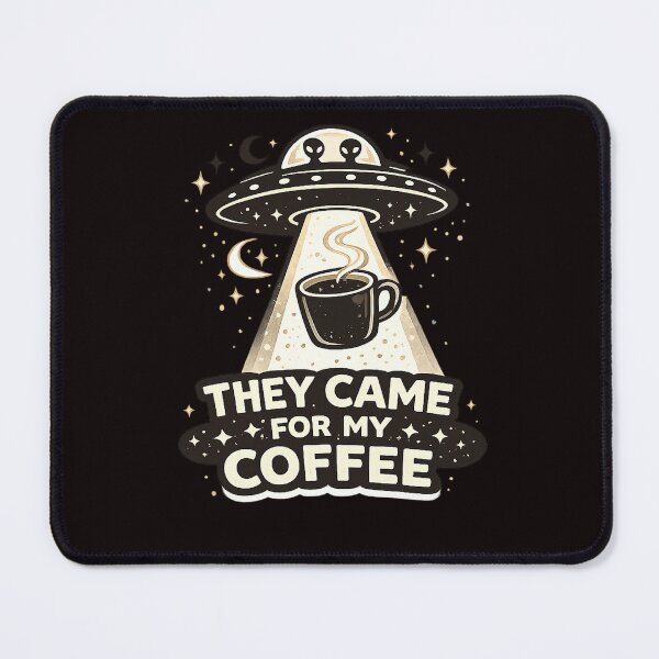 Item preview, Funny Alien Coffee Lover UFO Design designed and sold by LayercraftArt.