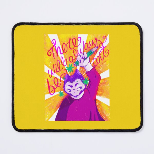 Item preview, There Will Always Be Art Print | Purple Orange Retro Illustration | Artist Wall Decor designed and sold by ghostieking.