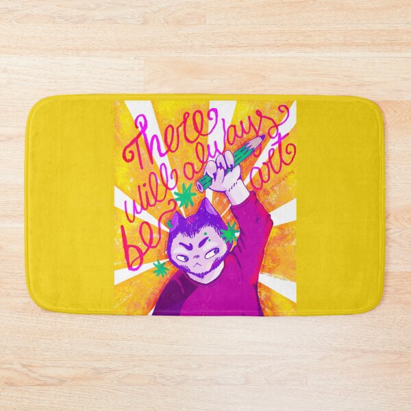 Item preview, There Will Always Be Art Print | Purple Orange Retro Illustration | Artist Wall Decor designed and sold by ghostieking.