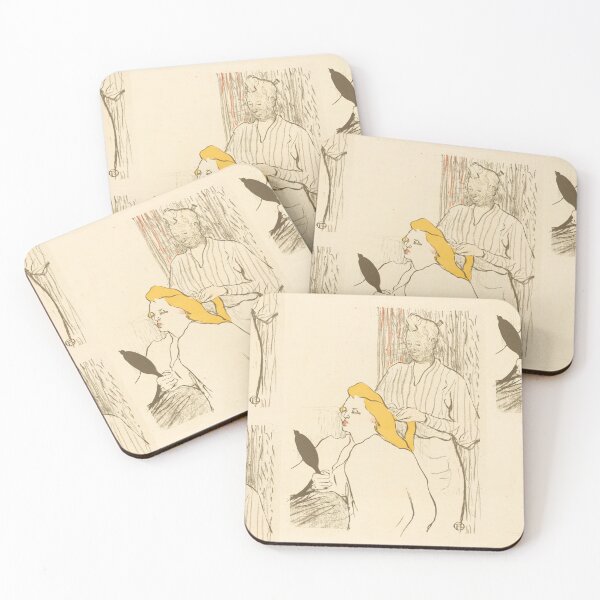 Item preview, The Hairdresser by Henri de Toulouse-Lautrec | Belle Époque French Salon Art Print | Vintage Art Nouveau Poster designed and sold by artofuniverse.