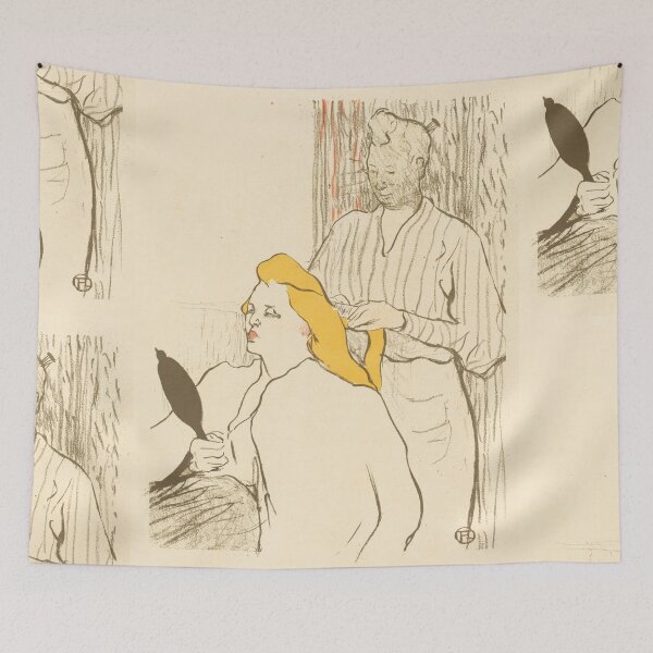 Item preview, The Hairdresser by Henri de Toulouse-Lautrec | Belle Époque French Salon Art Print | Vintage Art Nouveau Poster designed and sold by artofuniverse.