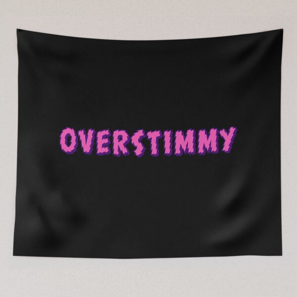 Item preview, Overstimmy, Pink Shakey Typography designed and sold by Memes N Lore .