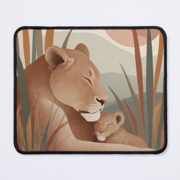 Item preview, Earthy Retro Lioness Illustration | Warm Nursery Decor designed and sold by WabiSabiSjak.
