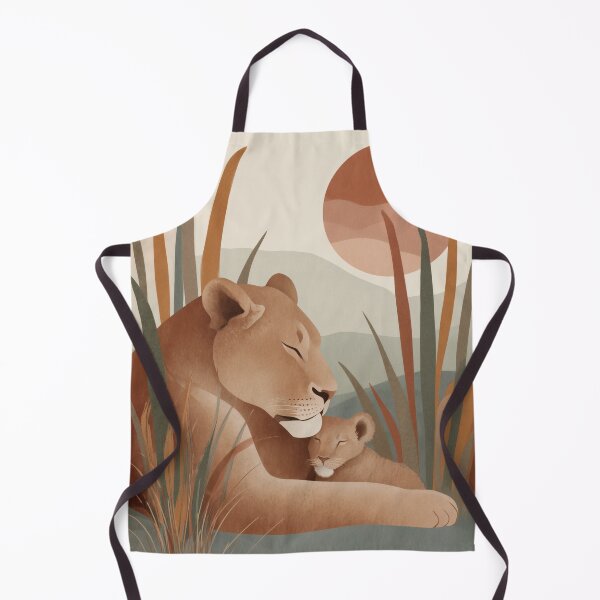 Item preview, Earthy Retro Lioness Illustration | Warm Nursery Decor designed and sold by WabiSabiSjak.