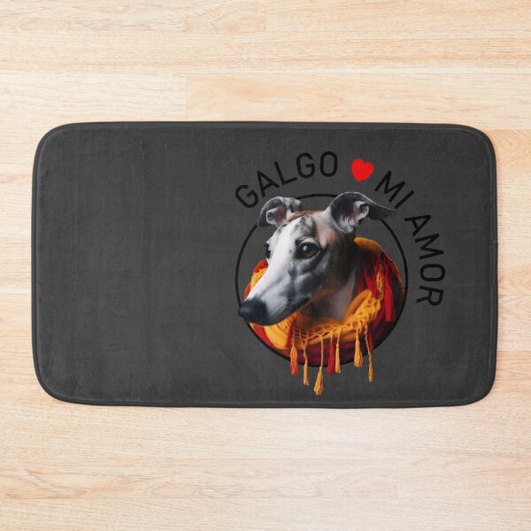 Item preview, ASPA friends e.V._No. 9b_Galgo in a warm scarf with slogan designed and sold by GALOGO – Art for Sighthounds & Animal Welfare.