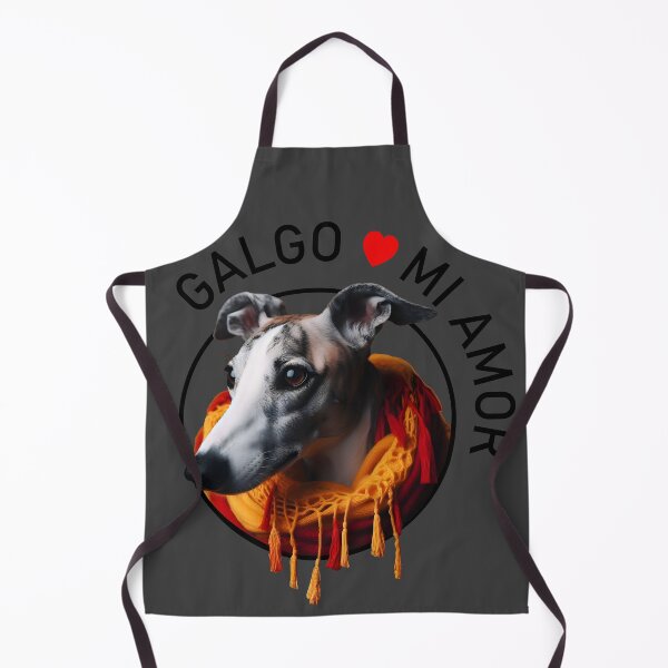 Item preview, ASPA friends e.V._No. 9b_Galgo in a warm scarf with slogan designed and sold by GALOGO – Art for Sighthounds & Animal Welfare.