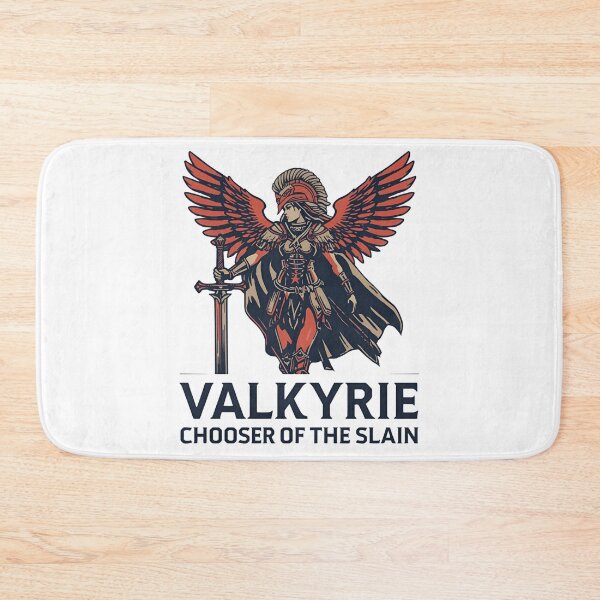 Item preview, Valkyrie warrior with wings and sword in hand text Chooser of the Slain A heroic female warrior 6 designed and sold by Neon G.