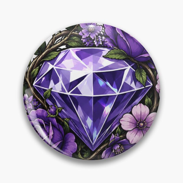 Aperçu de l'œuvre Gemme violette avec des roses créée et vendue par Express Culture.