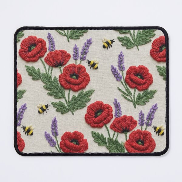 Item preview, Poppies & lavender bees companion 3d style designed and sold by Printfantasia .
