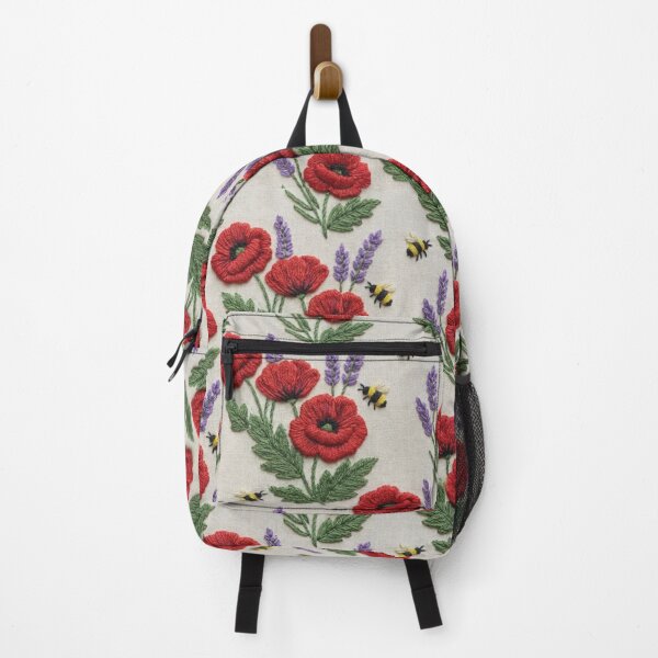 Item preview, Poppies & lavender bees companion 3d style designed and sold by Printfantasia .
