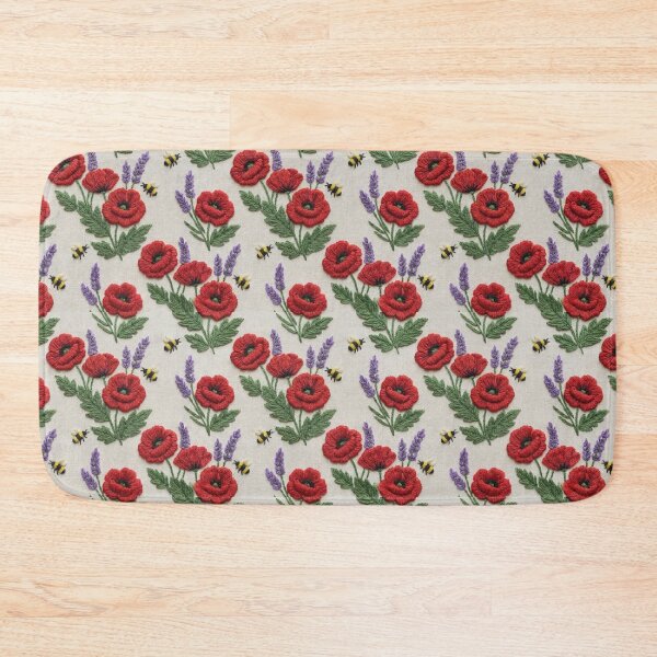 Item preview, Poppies & lavender bees companion 3d style designed and sold by Printfantasia .