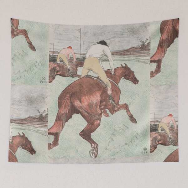 Item preview, The Jockey by Henri de Toulouse-Lautrec | Vintage Horse Racing Art Print | Equestrian Poster | French Post-Impressionist Wall Art designed and sold by artofuniverse.