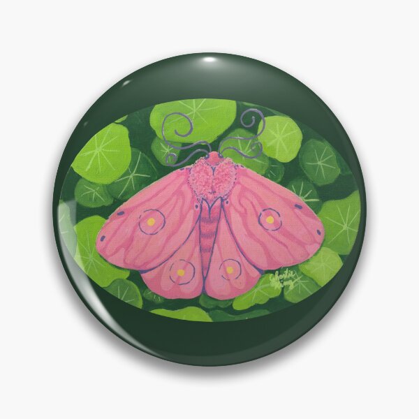 Item preview, Pink Moth Art Print | Cottagecore Botanical Illustration | Whimsical Insect Wall Art designed and sold by ghostieking.