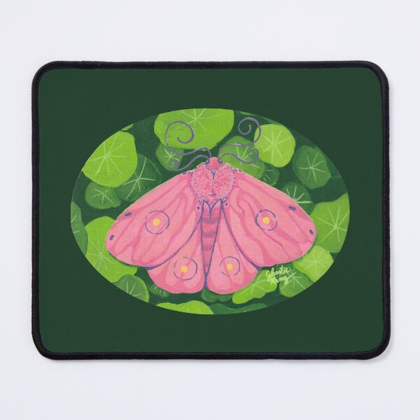 Item preview, Pink Moth Art Print | Cottagecore Botanical Illustration | Whimsical Insect Wall Art designed and sold by ghostieking.