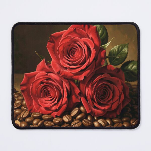 Item preview, Composition combining fresh red roses with coffee beans designed and sold by Marcu Ioachim.